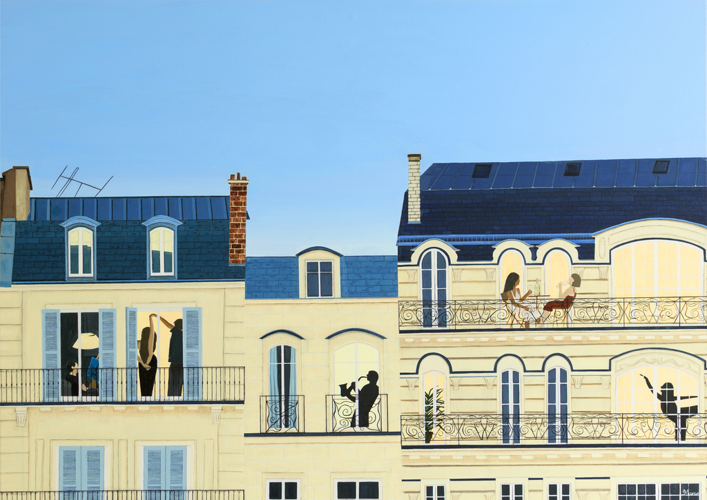 "Buildings in Paris" Art Print